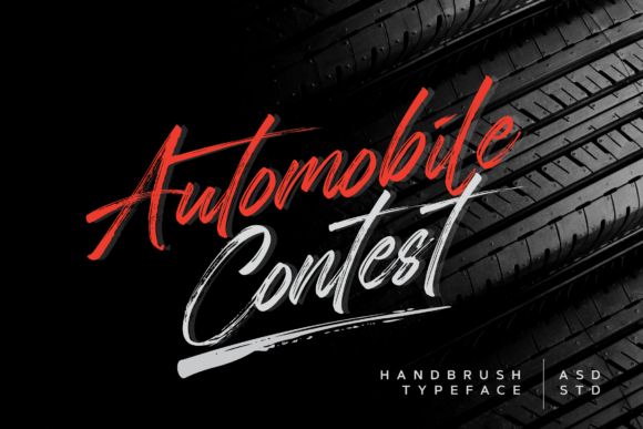 Automobile Contest Font Review: Bold Brushed Script for Makers