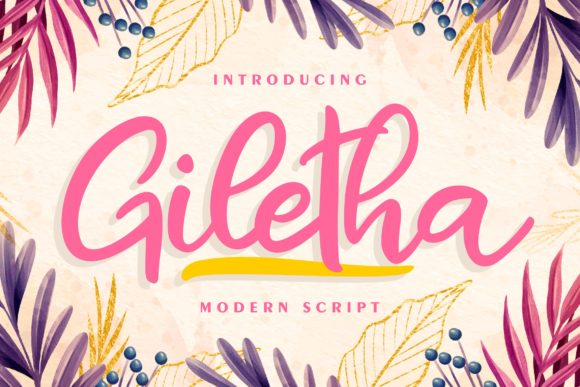 Giletha Brushed Handwritten Font for Campaign Branding