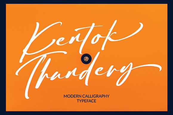 Kentok Thundery: The Script Handwritten Font for Authentic Brand Identity