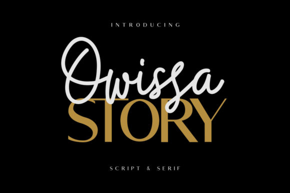 Owissa Story Duo Font for Handmade and Commercial Projects