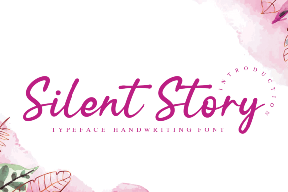 Silent Story Typeface: Elegant Script Fonts for Handmade Branding