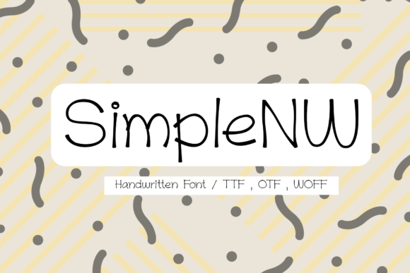 SimpleNW Font for Handwritten Branding and Kids' Craft Projects