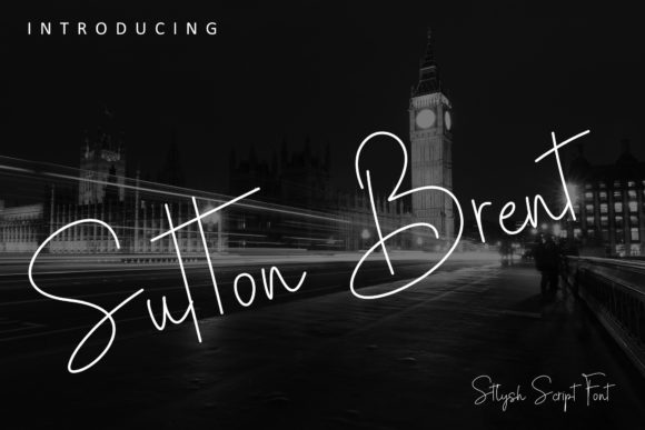Sutton Brent Script Handwritten Font for Elegant Branding